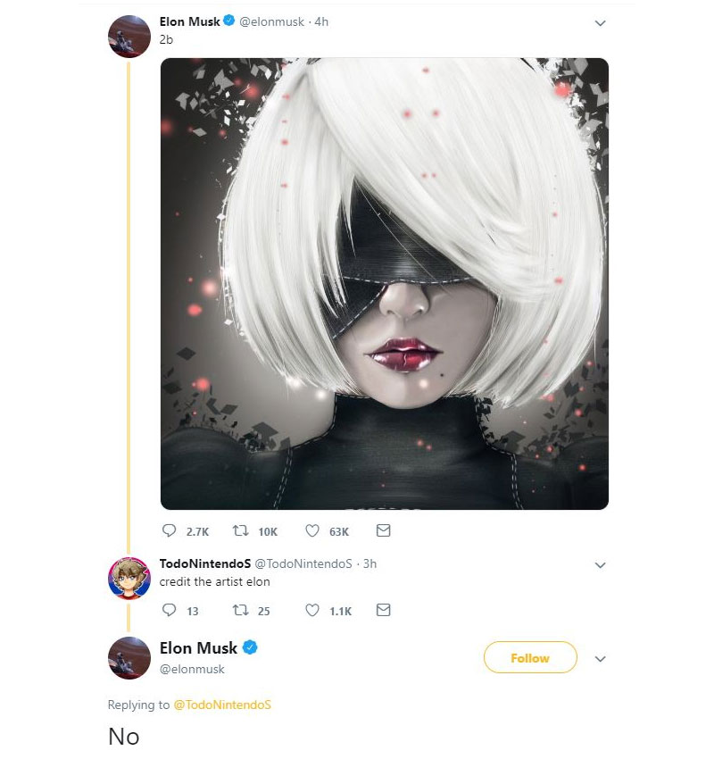 Illustration for article titled Elon Musk Doesn't Learn, Posts Uncredited Artwork, Deletes Tweet